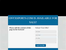 Tablet Screenshot of onyxsports.com